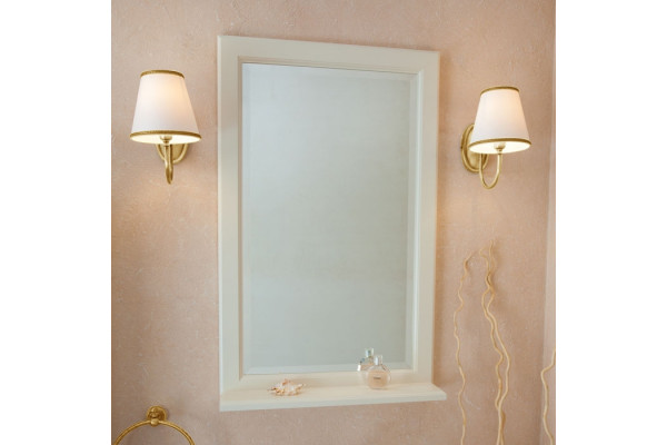 Мебель для ванной La Beaute Classic Michel 80 слоновая кость матовый, фурнитура золото, напольная, с доводчиками