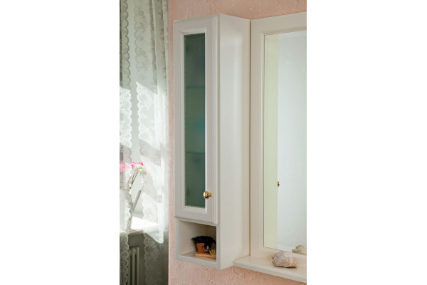 Мебель для ванной La Beaute Classic Michel 80 слоновая кость матовый, фурнитура золото, напольная, с доводчиками