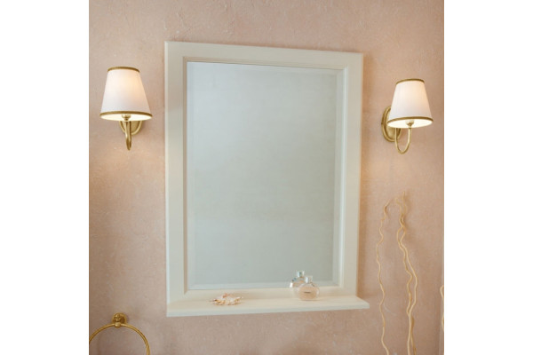 Мебель для ванной La Beaute Classic Michel 70 слоновая кость матовый, фурнитура золото, напольная, с доводчиками