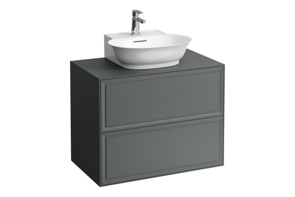 Laufen New Classic База под раковину подвесная  780х450х600 мм 2 ящиками цвет серый (для раковины 816852) 4.0601.4.085.627.1