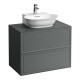 Laufen New Classic База под раковину подвесная  780х450х600 мм 2 ящиками цвет серый (для раковины 816852) 4.0601.4.085.627.1