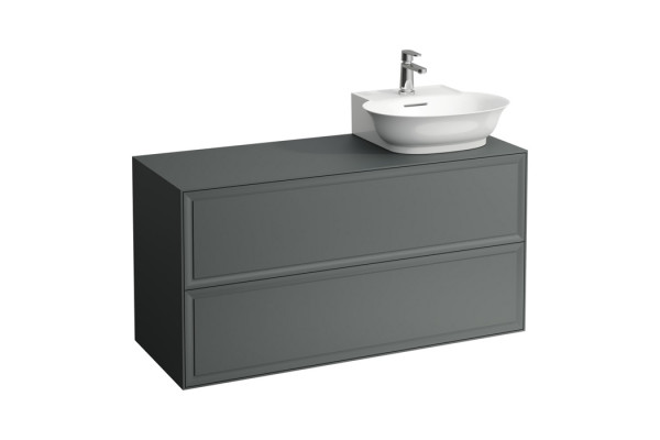 Laufen New Classic База под раковину подвесная раковина справа  1180х450х600 мм 2 ящика цвет серый (для раковины 816852) 4.0608.8.085.627.1