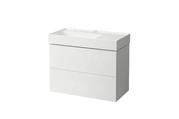 Laufen Kartell Тумба под раковину 810338 880x450x600 мм с 2 ящик органайзер для ящика с сифоном с полочкой справа белый матов (Привезем за 3нед) 4.0761.8.033.640.1