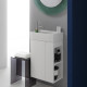 Laufen Kartell Тумба под раковину 815335 440х270х600 мм петли слева полка открытая  справа цвет: белый матовый 4.0751.7.033.640.1