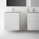 Laufen Kartell Тумба с керамической  раковиной цвет белый  500х500х725мм с 2 выдвиж. ящиками с 1 отв. под смеситель цвет: белый матовый 8.6033.1.640.104.1