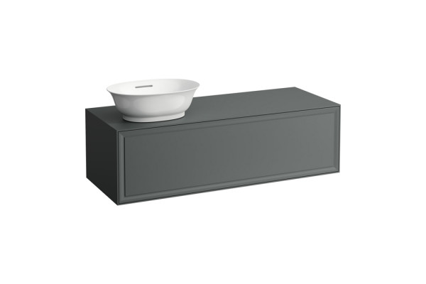 Laufen New Classic База под раковину подвесная раковина слева  1180х450х350 мм 1 ящик цвет серый (для раковины 812852812853) 4.0608.1.085.627.1