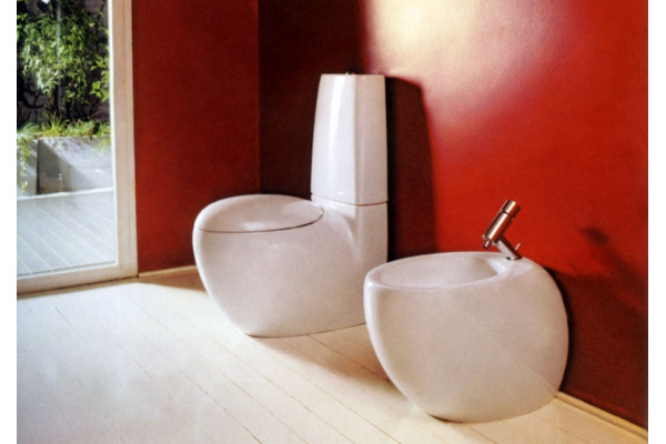 Унитаз напольный Laufen Alessi One  белый, овальный, антивсплеск, 39x72 см