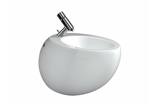 Биде подвесное Laufen Alessi One цвет белый, овальное, антивсплеск, 39x58.5 см