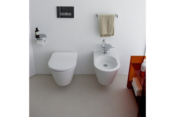 Биде подвесное Laufen Kartell цвет белый, овальное, антивсплеск, 37x54.5 см