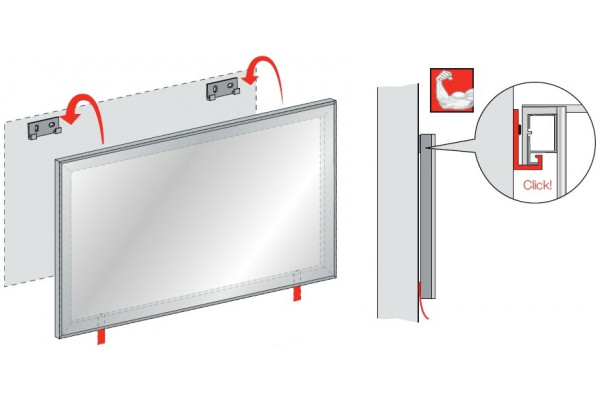 Зеркало Laufen Frame 25 4.4740.5.900.144.1 90х70 прямоугольное,  в современном стиле