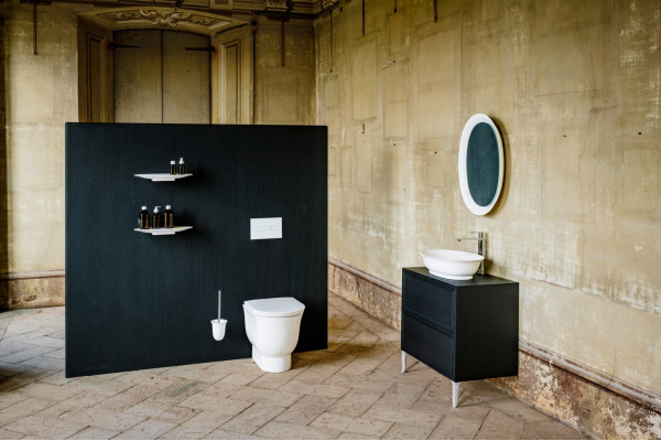 Зеркало Laufen New Classic 4.0607.0.085.000.1 белое с подсветкой, овальное,  в стиле ретро