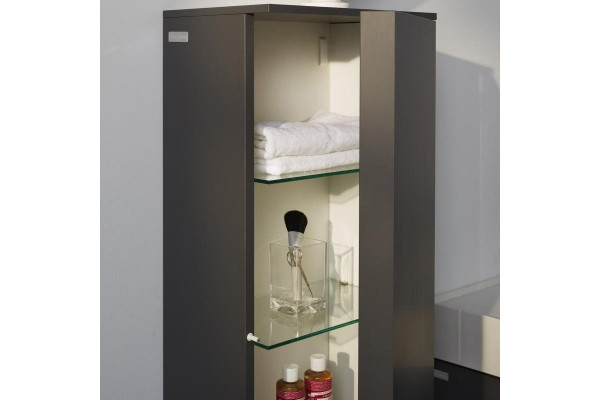 Шкаф-пенал Laufen Kartell by Laufen 4.0828.8.033.642.1 R, шиферный, подвесной, с дверками