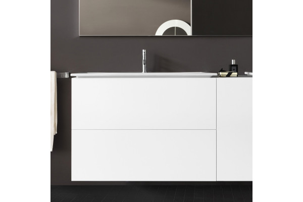 Тумба с раковиной Laufen Kartell by Laufen 8.6033.7.640.104.1 белая матовая, подвесная, с ящиками