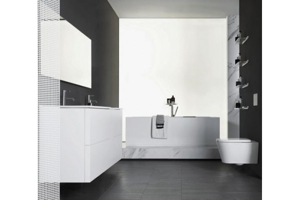 Тумба с раковиной Laufen Kartell by Laufen 8.6033.7.640.104.1 белая матовая, подвесная, с ящиками