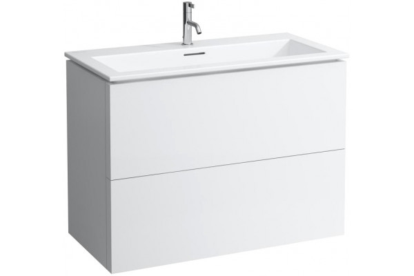 Тумба с раковиной Laufen Kartell by Laufen 8.6033.7.640.104.1 белая матовая, подвесная, с ящиками