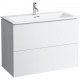 Тумба с раковиной Laufen Kartell by Laufen 8.6033.7.640.104.1 белая матовая, подвесная, с ящиками
