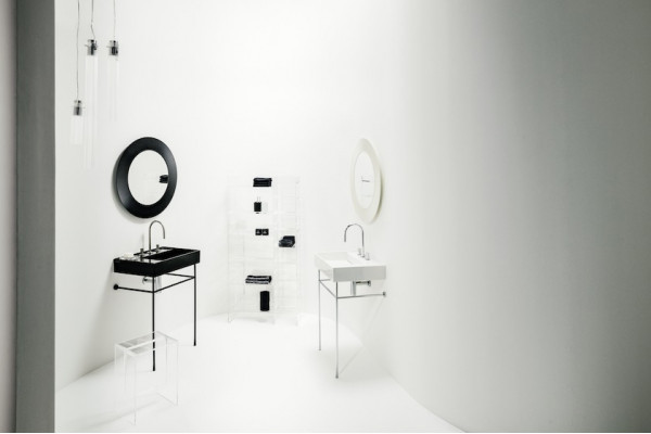 Зеркало Laufen Kartell by Laufen 80 белое округлое, с розеткой