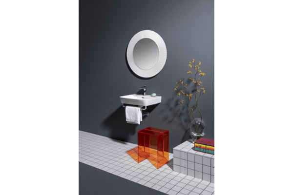Зеркало Laufen Kartell by Laufen 80 белое округлое, с розеткой