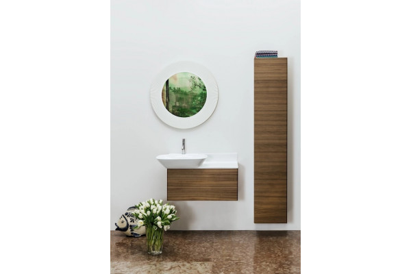 Зеркало Laufen Kartell by Laufen 80 белое округлое, с розеткой