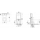 Унитаз приставной Laufen Kartell 8.2333.7.000.000.1 белый, овальный, 37x56 см
