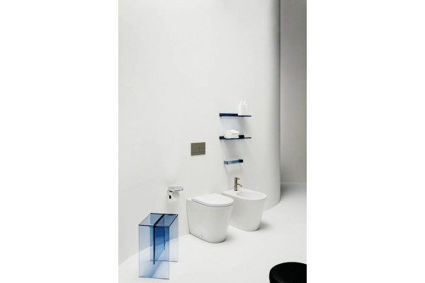 Унитаз приставной Laufen Kartell 8.2333.7.000.000.1 белый, овальный, 37x56 см