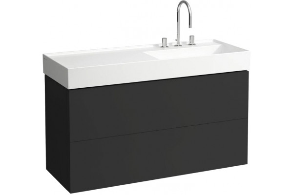 Тумба с раковиной Laufen Kartell by Laufen 4.0764.9.033.642.1 шиферный, подвесная, с ящиками