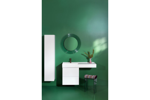 Зеркало Laufen Kartell by Laufen 80 изумрудное, с подсветкой, округлое, с розеткой