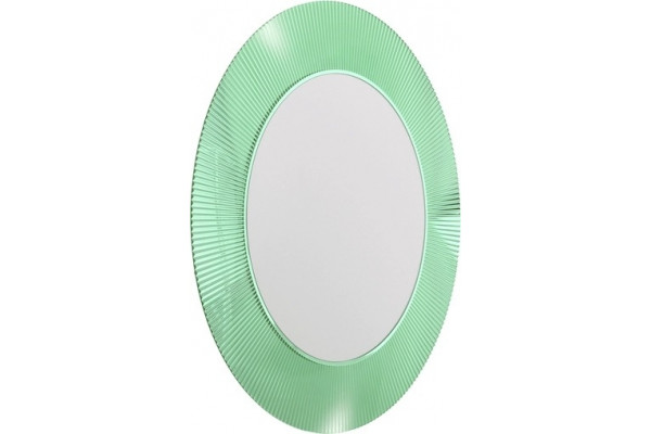 Зеркало Laufen Kartell by Laufen 80 изумрудное, с подсветкой, округлое, с розеткой
