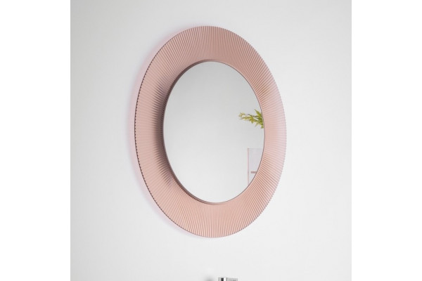 Зеркало Laufen Kartell by Laufen 80 розовое округлое, с розеткой