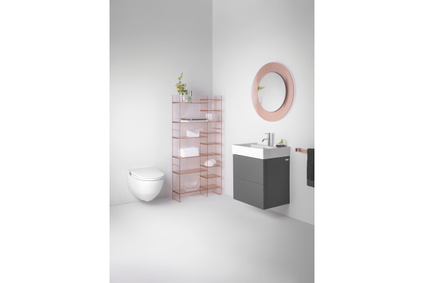 Зеркало Laufen Kartell by Laufen 80 розовое округлое, с розеткой