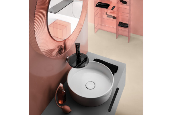 Зеркало Laufen Kartell by Laufen 80 розовое округлое, с розеткой