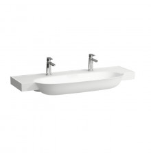 Laufen New Classic Раковина накладная овальная 1200х480х75 мм с 2 отв под смесительбез перелива цвет белый LCC с покрытием  LAUFEN Clean Coat