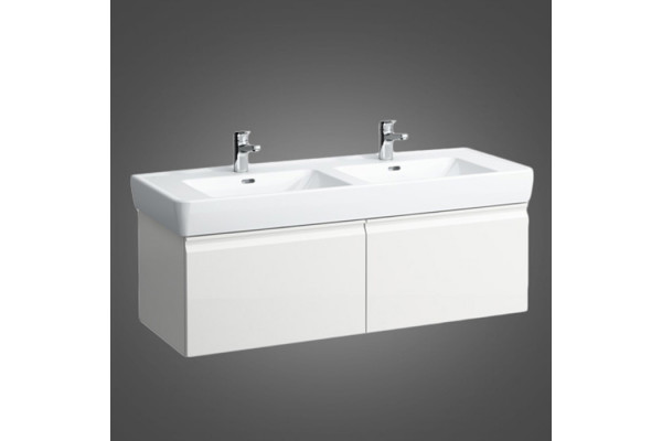 Laufen Pro  Шкафчик Pro 1220x450x390 мм под раковину  8.1496.7 2 выдв ящика  цвет белый матовый 4.8308.2.095.463.1