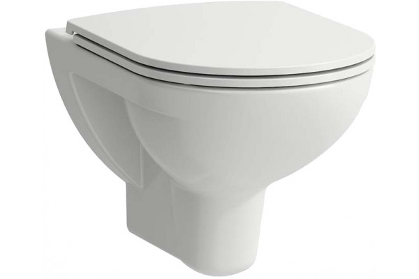 Унитаз подвесной Laufen Pro S 8.2096.0.000.000.1 безободковый, с микролифтом, белый, 36x53 см