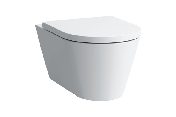 LAUFEN KARTELL Унитаз подвесной 545х370х430 мм. безободковый смыв Rimless цвет белый 8.2033.7.000.000.1