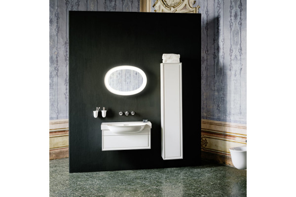 Laufen New Classic Раковина накладная овальная 800х480х75 мм с 3 отв под смеситель без перелива цвет белый 8.1385.5.000.158.1