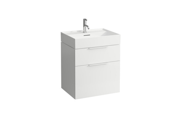 Laufen Kartell Тумба под раковину 810333 595х455х615мм с 2 выдвиж. ящиками с сифоном цвет: белый глянцевый 4.0756.6.033.631.1