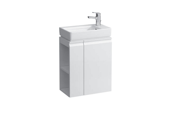 Laufen Pro S База под раковину 480х280х690 мм компактная асимметричная раковина левая включая сифон и комплект для монтажа белый матовый 8.6296.5.463.104.1