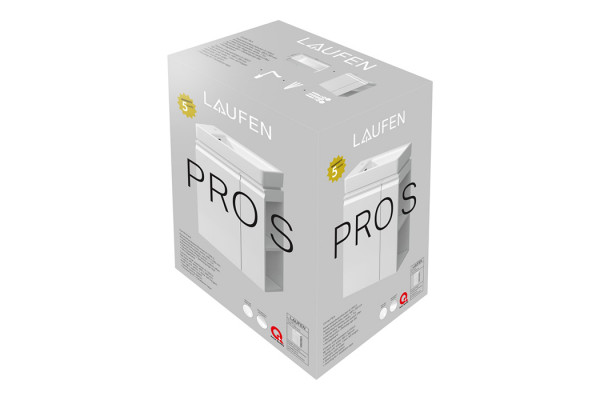Laufen Pro S База под раковину 480х280х690 мм компактная асимметричная раковина левая включая сифон и комплект для монтажа белый матовый 8.6296.5.463.104.1