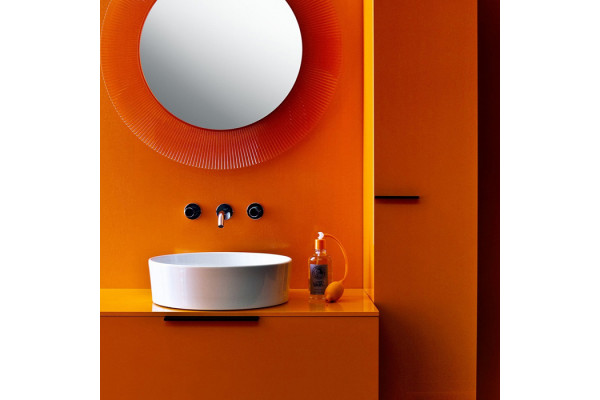 Laufen Kartell Тумба под раковину 810334 595х455х615мм с 2 выдвиж. ящиками с сифоном цвет: оранжевый глянцевый (НЕ производится!) 4.0755.2.033.635.1