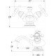 Смеситель Lemark Jasmine LM6646B для раковины двухвентильный, бронза