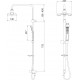 Душевая стойка Lemark LM8806C хром, штанга 118.2 см, шланг 150 см