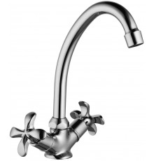 Смеситель Lemark Flora LM0104C для кухонной мойки двухвентильный, хром