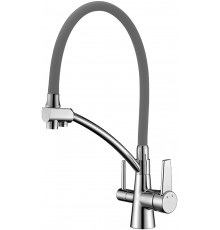 Смеситель Lemark Comfort LM3071C-Gray для кухонной мойки однорычажный, высота излива 19.5 см