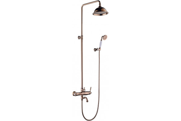Душевая стойка Lemark Spark LM6762RG золото, штанга 172 см, шланг 150 см