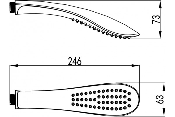 Душевая лейка Lemark LM8006C хром, 1 режим