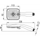 Душевая лейка Lemark LM8054C хром, 3 режима