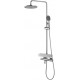 Душевая стойка Lemark Tropic LM7010C хром, штанга 128.5 см, шланг металлический 150 см