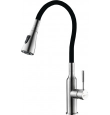 Смеситель Lemark Expert LM5082S-Black для кухонной мойки однорычажный, высота излива 24.2 см
