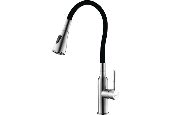 Смеситель Lemark Expert LM5082S-Black для кухонной мойки однорычажный, высота излива 24.2 см
